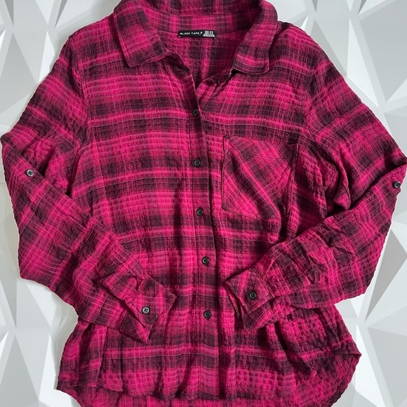 🖤Black Tape 
Women Spread Collar Long Sleeves - Picture 11 of 12